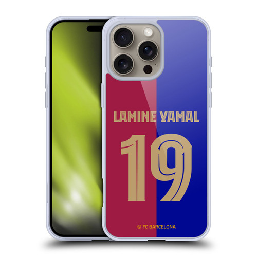 FC Barcelona 2024/25 Players Home Kit Lamine Yamal Soft Gel Case for Apple iPhone 16 Pro Max