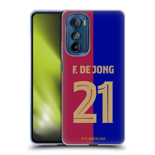 FC Barcelona 2024/25 Players Home Kit Frenkie de Jong Soft Gel Case for Motorola Edge 30
