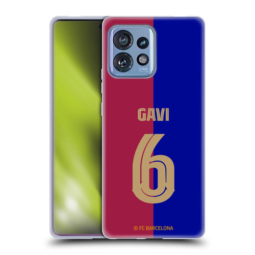 FC Barcelona 2024/25 Players Home Kit Gavi Soft Gel Case for Motorola Moto Edge 40 Pro/Plus 2023
