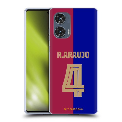 FC Barcelona 2024/25 Players Home Kit Ronald Araújo Soft Gel Case for Motorola Edge 50 Fusion