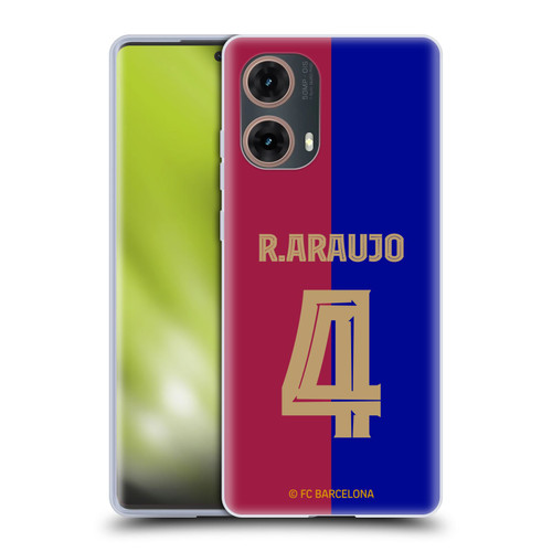 FC Barcelona 2024/25 Players Home Kit Ronald Araújo Soft Gel Case for Motorola Moto G85