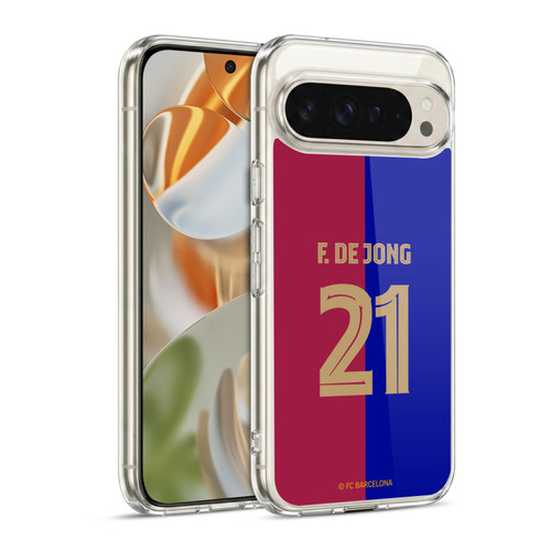 FC Barcelona 2024/25 Players Home Kit Frenkie de Jong Soft Gel Case for Google Pixel 9 / Pixel 9 Pro