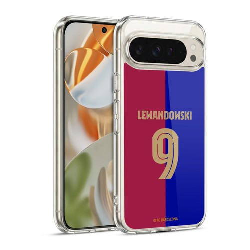 FC Barcelona 2024/25 Players Home Kit Robert Lewandowski Soft Gel Case for Google Pixel 9 / Pixel 9 Pro
