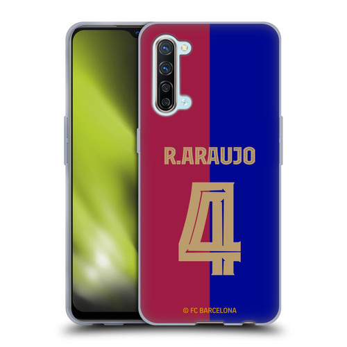 FC Barcelona 2024/25 Players Home Kit Ronald Araújo Soft Gel Case for OPPO Find X2 Lite 5G