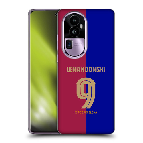 FC Barcelona 2024/25 Players Home Kit Robert Lewandowski Soft Gel Case for OPPO Reno10 Pro+