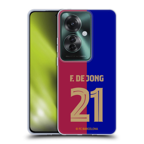 FC Barcelona 2024/25 Players Home Kit Frenkie de Jong Soft Gel Case for OPPO Reno11 F 5G / F25 Pro 5G