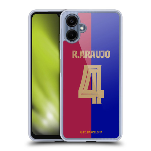 FC Barcelona 2024/25 Players Home Kit Ronald Araújo Soft Gel Case for Samsung Galaxy A06 4G