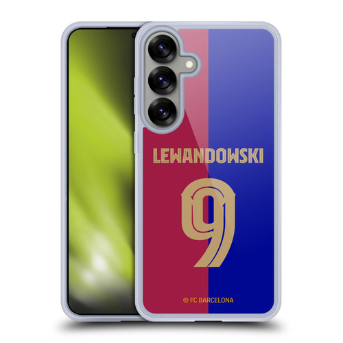 FC Barcelona 2024/25 Players Home Kit Robert Lewandowski Soft Gel Case for Samsung Galaxy S25+