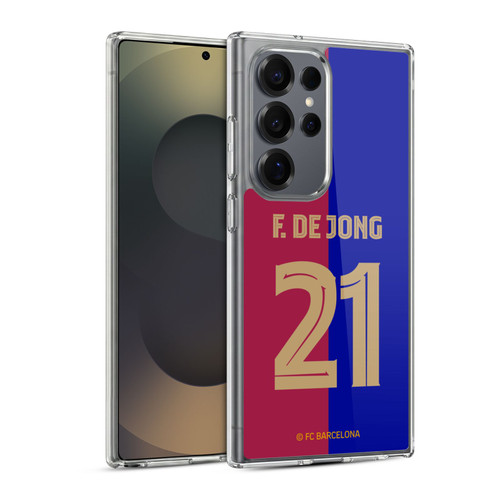 FC Barcelona 2024/25 Players Home Kit Frenkie de Jong Soft Gel Case for Samsung Galaxy S25 Ultra & MagSafe