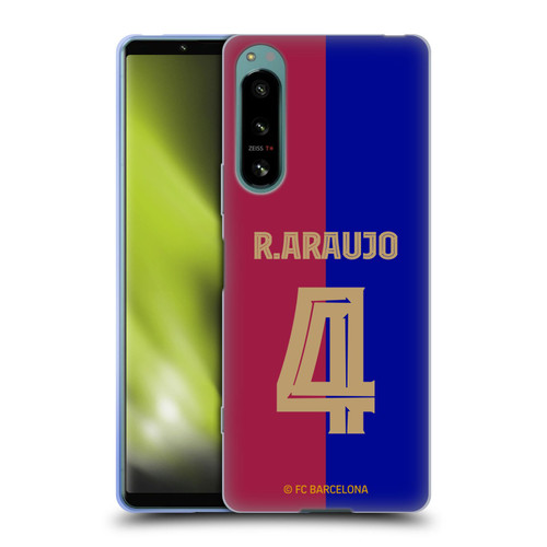 FC Barcelona 2024/25 Players Home Kit Ronald Araújo Soft Gel Case for Sony Xperia 5 IV