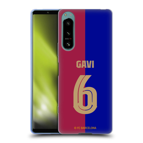 FC Barcelona 2024/25 Players Home Kit Gavi Soft Gel Case for Sony Xperia 5 IV