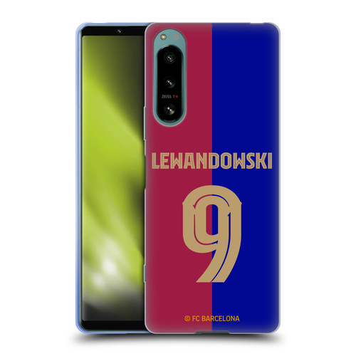 FC Barcelona 2024/25 Players Home Kit Robert Lewandowski Soft Gel Case for Sony Xperia 5 IV
