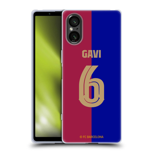 FC Barcelona 2024/25 Players Home Kit Gavi Soft Gel Case for Sony Xperia 5 V 5G