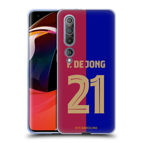 FC Barcelona 2024/25 Players Home Kit Frenkie de Jong Soft Gel Case for Xiaomi Mi 10 5G / Mi 10 Pro 5G