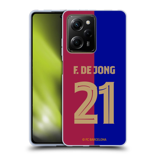 FC Barcelona 2024/25 Players Home Kit Frenkie de Jong Soft Gel Case for Xiaomi Redmi Note 12 Pro 5G