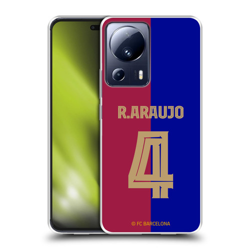 FC Barcelona 2024/25 Players Home Kit Ronald Araújo Soft Gel Case for Xiaomi 13 Lite 5G