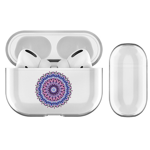 Monika Strigel Mandala Blue Pink Clear Hard Crystal Cover for Apple AirPods Pro Charging Case