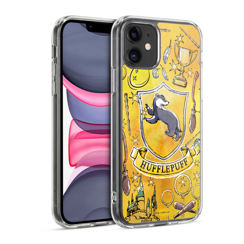 Harry Potter Deathly Hallows XIII Hufflepuff Pattern Soft Gel Case for Apple iPhone 11