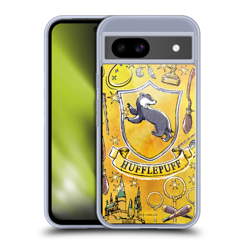 Harry Potter Deathly Hallows XIII Hufflepuff Pattern Soft Gel Case for Google Pixel 8a