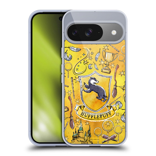 Harry Potter Deathly Hallows XIII Hufflepuff Pattern Soft Gel Case for Google Pixel 9 / Pixel 9 Pro