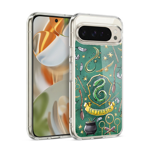 Harry Potter Deathly Hallows XIII Slytherin Pattern Soft Gel Case for Google Pixel 9 / Pixel 9 Pro