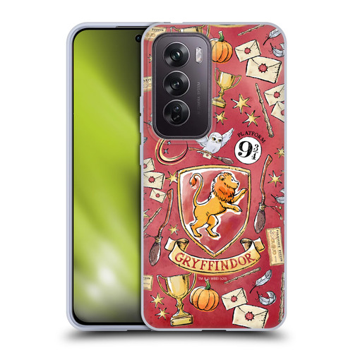 Harry Potter Deathly Hallows XIII Gryffindor Pattern Soft Gel Case for OPPO Reno12 Pro 5G