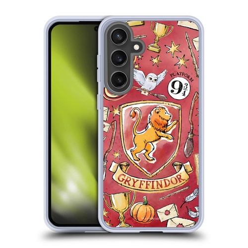 Harry Potter Deathly Hallows XIII Gryffindor Pattern Soft Gel Case for Samsung Galaxy S24 FE