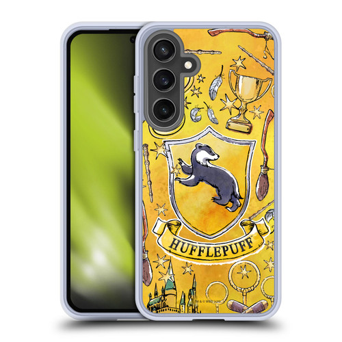 Harry Potter Deathly Hallows XIII Hufflepuff Pattern Soft Gel Case for Samsung Galaxy S24 FE & MagSafe