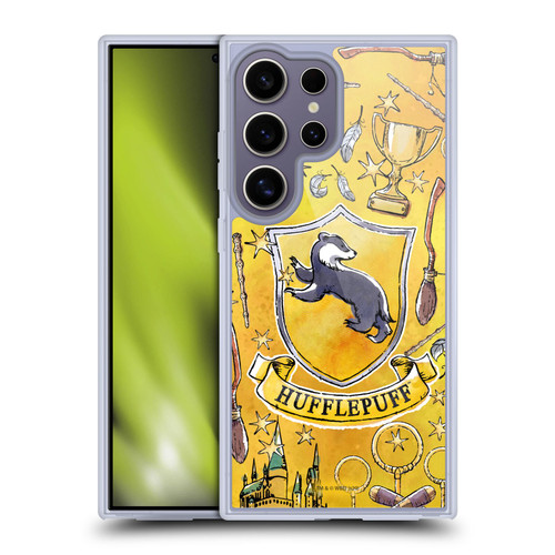 Harry Potter Deathly Hallows XIII Hufflepuff Pattern Soft Gel Case for Samsung Galaxy S25 Ultra & MagSafe