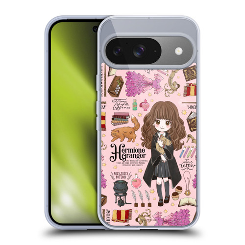 Harry Potter Deathly Hallows XXXVII Hermione Pattern Soft Gel Case for Google Pixel 9 / Pixel 9 Pro