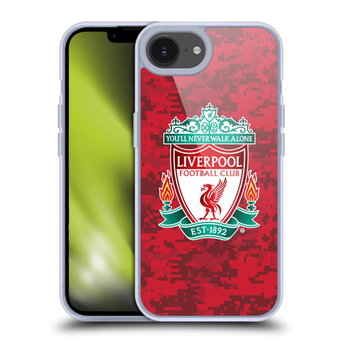 Liverpool Football Club Digital Camouflage Home Red Crest Soft Gel Case for Apple iPhone 16e