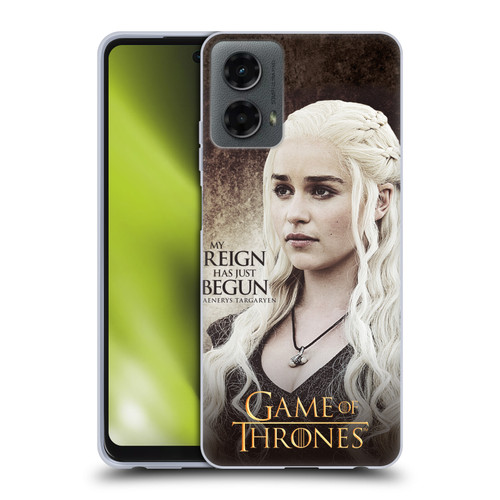 HBO Game of Thrones Character Quotes Daenerys Targaryen Soft Gel Case for Motorola Moto G (2024)