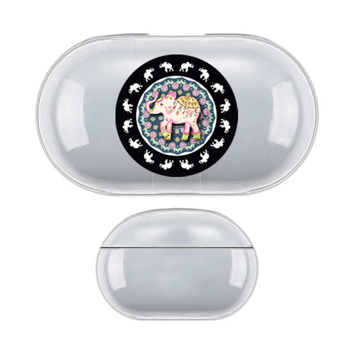 Monika Strigel Round Elephant Boho Clear Hard Crystal Cover for Samsung Galaxy Buds / Buds Plus