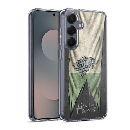 HBO Game of Thrones Sigil Flags Stark Soft Gel Case for Samsung Galaxy S25 & MagSafe