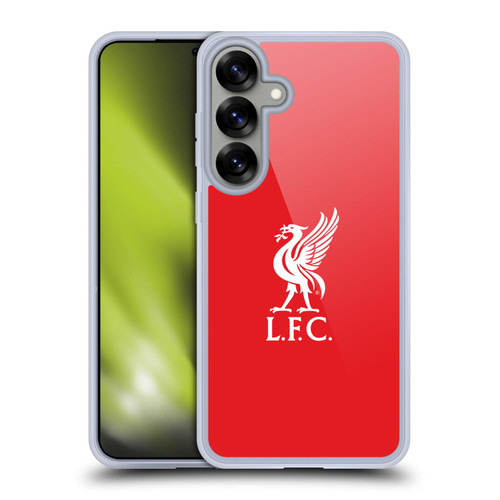 Liverpool Football Club Liver Bird White Logo In Red Soft Gel Case for Samsung Galaxy S25+