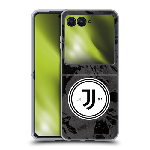 Juventus Football Club Art Monochrome Marble Logo Soft Gel Case for Motorola Razr 40 Ultra / Razr+ 2023