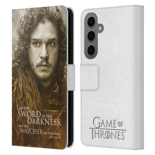 HBO Game of Thrones Character Portraits Jon Snow Leather Book Wallet Case Cover For Samsung Galaxy S25