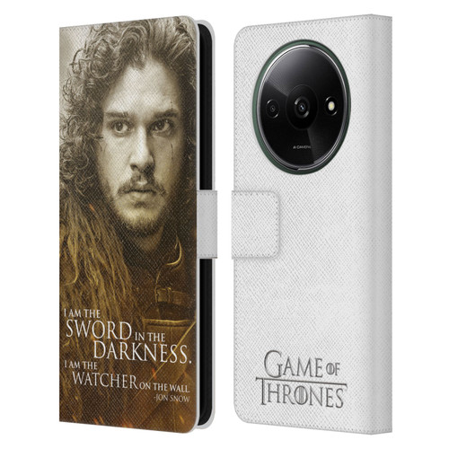 HBO Game of Thrones Character Portraits Jon Snow Leather Book Wallet Case Cover For Xiaomi Redmi A3