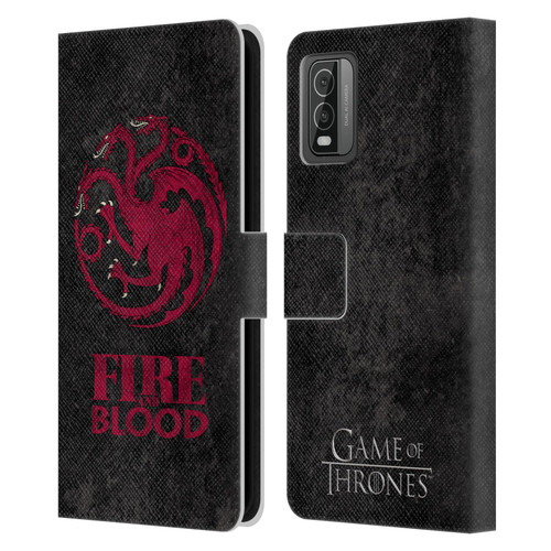 HBO Game of Thrones Dark Distressed Look Sigils Targaryen Leather Book Wallet Case Cover For Nokia C210
