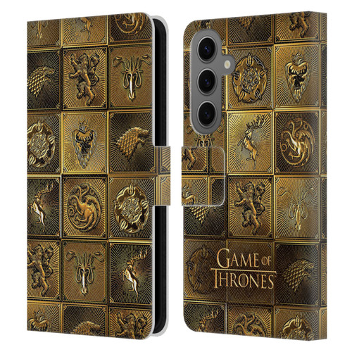 HBO Game of Thrones Golden Sigils All Houses Leather Book Wallet Case Cover For Samsung Galaxy S25