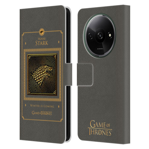 HBO Game of Thrones Golden Sigils Stark Border Leather Book Wallet Case Cover For Xiaomi Redmi A3