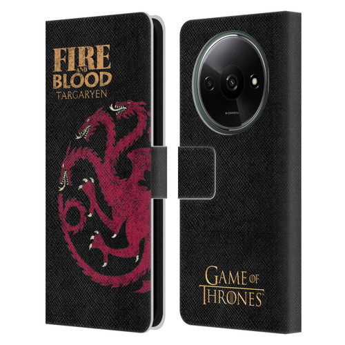 HBO Game of Thrones House Mottos Targaryen Leather Book Wallet Case Cover For Xiaomi Redmi A3