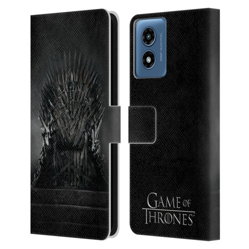 HBO Game of Thrones Key Art Iron Throne Leather Book Wallet Case Cover For Motorola Moto G Play (2024)
