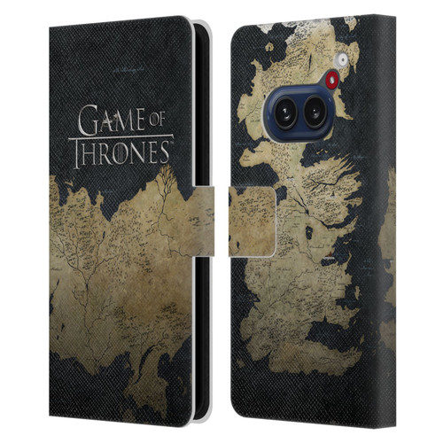 HBO Game of Thrones Key Art Westeros Map Leather Book Wallet Case Cover For Nothing Phone (2a)