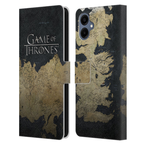 HBO Game of Thrones Key Art Westeros Map Leather Book Wallet Case Cover For Samsung Galaxy A06 4G