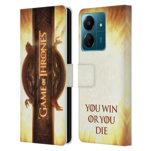 HBO Game of Thrones Key Art Opening Sequence Leather Book Wallet Case Cover For Xiaomi Redmi 13C 4G