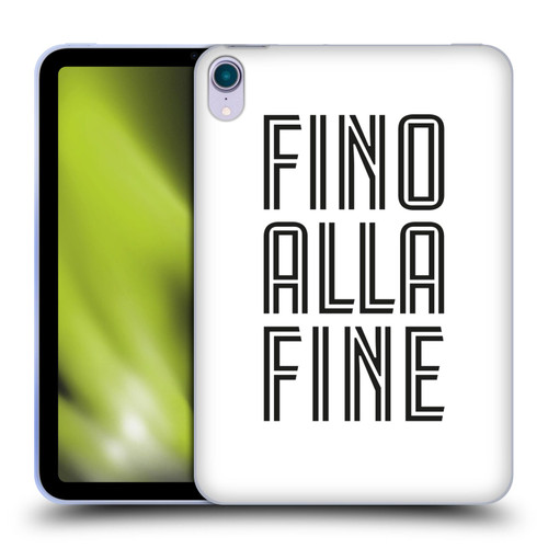Juventus Football Club Type Fino Alla Fine White Soft Gel Case for Apple iPad mini (2021/2024)