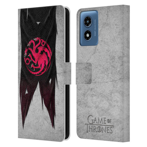 HBO Game of Thrones Sigil Flags Targaryen Leather Book Wallet Case Cover For Motorola Moto G Play (2024)