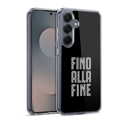 Juventus Football Club Type Fino Alla Fine Black Soft Gel Case for Samsung Galaxy S25 & MagSafe
