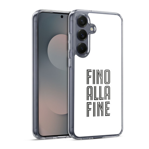 Juventus Football Club Type Fino Alla Fine White Soft Gel Case for Samsung Galaxy S25 & MagSafe